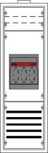 ABB STRIEBEL & JOHN CZE31 Einspeiseschrank seitlich 6 RE NH1, ComfortLine