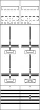 ABB STRIEBEL & JOHN DF29C3A Zählerfeld 9RE 3Z1S, vorverdrahtet mit Zählerkreuz, Netzsystem TN-S 5-polig
