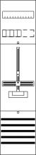 ABB STRIEBEL & JOHN DF17A1XC Zählerfeld 7RE 1Z 25Q, vorverdrahtet mit Zählerkreuz 25mm² Netzsystem TN-S 5-polig