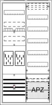 ABB STRIEBEL & JOHN BA27BM Komplettschrank, Aufputz, BKE-I, A27 2Z1V5A2, Schutzklasse II, Schutzart IP31