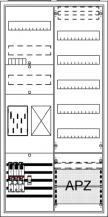 ABB STRIEBEL & JOHN BA27BB5 Komplettschrank, Aufputz, BKE-I, A27 1Z1R1V5A2, Schutzklasse II, Schutzart IP31