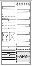 ABB STRIEBEL & JOHN BA27CBL Komplettschrank, Aufputz, BKE-I, A27 1Z1R1V5A2OVR Schutzklasse II, Schutzart IP31