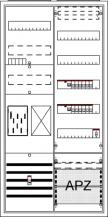 ABB STRIEBEL & JOHN BA27CBW Komplettschrank, Aufputz, BKE-I, A27 1Z1R1V5A2, Schutzklasse II, Schutzart IP31