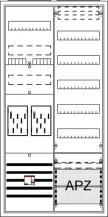 ABB STRIEBEL & JOHN BA27CML Komplettschrank, Aufputz, BKE-I, A27 2Z1V5A2OVR, Schutzklasse II, Schutzart IP31