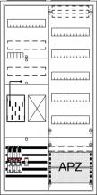 ABB STRIEBEL & JOHN BA27LB4 Komplettschrank, Aufputz, BKE-I, A27 1Z1R1V5A2, Schutzklasse II, Schutzart IP31