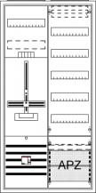 ABB STRIEBEL & JOHN DA27BBL Komplettschrank, Aufputz, Dreipunkt, A27 1Z1V5A2OVR Schutzklasse II, Schutzart IP31