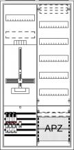 ABB STRIEBEL & JOHN DA27BB5 Komplettschrank, Aufputz, Dreipunkt, A27 1Z1V5A2 Schutzklasse II, Schutzart IP31