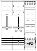 ABB STRIEBEL & JOHN DA37BC Komplettschrank, Aufputz, Dreipunkt, A37 1Z1S1V5A2 Schutzklasse II, Schutzart IP31