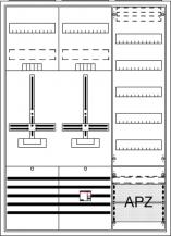 ABB STRIEBEL & JOHN DA37BGL Komplettschrank, Aufputz, Dreipunkt, A37 2Z1V5A2OVR Schutzklasse II, Schutzart IP31