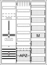 ABB STRIEBEL & JOHN DA37BD Komplettschrank, Aufputz, Dreipunkt, A37 1Z1V7M1A2 Schutzklasse II, Schutzart IP31
