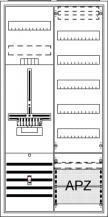 ABB STRIEBEL & JOHN DA27PB Komplettschrank, Aufputz, Dreipunkt, A27 1Z1V5A2 Schutzklasse II, Schutzart IP31