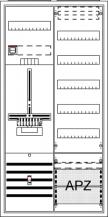 ABB STRIEBEL & JOHN DA27QB Komplettschrank, Aufputz, Dreipunkt, A27 1Z1V5A2 Schutzklasse II, Schutzart IP31