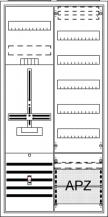 ABB STRIEBEL & JOHN DA27CB Komplettschrank, Aufputz, Dreipunkt, A27 1Z1V5A2 Schutzklasse II, Schutzart IP31