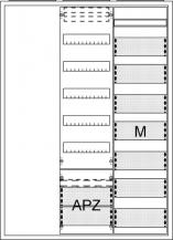 ABB STRIEBEL & JOHN AA37A1AM Ausbauschrank, Aufputz, A37 1F1V5A2M1, Schutzklasse II, Schutzart IP31
