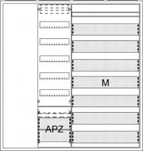 ABB STRIEBEL & JOHN AA47A1AMM Ausbauschrank, Aufputz, A47 1F1V5A2M2, Schutzklasse II, Schutzart IP31