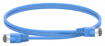 ABB STRIEBEL & JOHN ZLPBL100 Patchleitung RJ45, mit Stecker, blau, Länge: 1000mm, 6kV