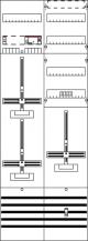 ABB STRIEBEL & JOHN DF29S02 Zählerfeld 9RE 2Z1S+V2, vorverdrahtet mit Zählerkreuz, Netzsystem TN-S 5-polig Sondertarifmessung