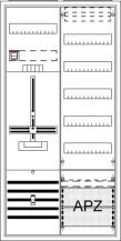 ABB STRIEBEL & JOHN DA27TB Komplettschrank, Aufputz, Dreipunkt, A27 1Z1V5A2 Schutzklasse II, Schutzart IP31