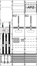 ABB STRIEBEL & JOHN WF39KK41 9RE 3FB, Komplettfeld nach VDE-AR-N 4100:2026-04, In 200 A, Dreipunktbefestigung