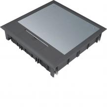 Hager Versorgungseinheit Q12 244x244 mm für 5 mm Bodenbelag aus Polyamid tiefsch