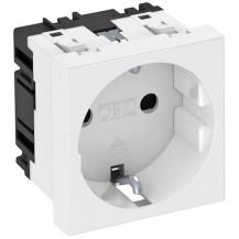 OBO Bettermann 6120008 STD-D0 RW1 Steckdose 0° 1fach Schutzkontakt reinweiß RAL 9010 16A 250V