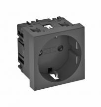 OBO Bettermann 6120016 STD-D0 SWGR1 Steckdose 1fach Schutzkontakt schwarzgrau RAL 7021 16A 250V