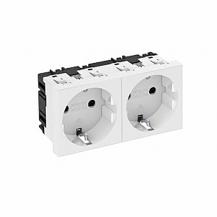 OBO STD-D0 RW2 Schutzkontakt-Steckdose 2fach 0° reinweiß 16A 250V