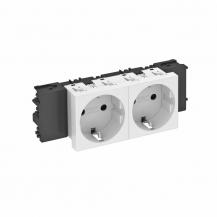 OBO Bettermann 6120362 STD-D0C RW2 Steckdose Connect 45 2fach Schutzkontakt reinweiß RAL 9010 16A 250V