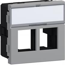 Hager Montageset 2xMedia Typ 05 45x45 alu