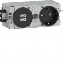 Hager Steckdose 1f+USB C/C PD Wago C-Profil gs