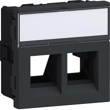 Hager Montageset 2xRJ45 Typ 05 45x45 gs