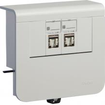 Hager Geräteträger 2xCat.6A SL 20x55 vweiß