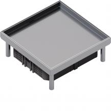 Hager Edelstahlkassette Q06 blind Belag T=15mm