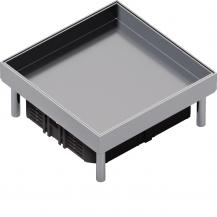 Hager Edelstahlkassette Q06 blind Belag T=25mm