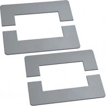 Hager Wand-Blende Stahl DABA 50x80mm weißalu