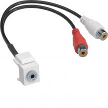 Hager Keystone Einsatz Klinke 3.5mm-<gt/>RCA 0.2m