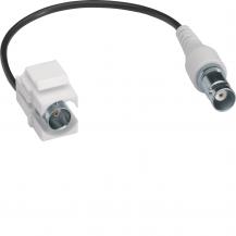 Hager Keystone Einsatz BNC Bu-Bu 0.2m weiß
