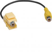 Hager Keystone Einsatz RCA Bu-Bu 0.2m gelb