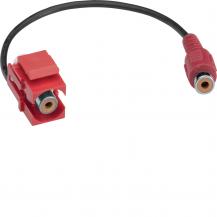 Hager Keystone Einsatz RCA Bu-Bu 0.2m rot