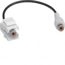 Hager Keystone Einsatz RCA Bu-Bu 0.2m weiß