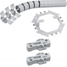 Hager Rundkette/Fußteil/Halter Lmax=1m lgrau
