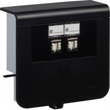 Hager Geräteträger 2xCat.6A SL 20x55 gschwarz