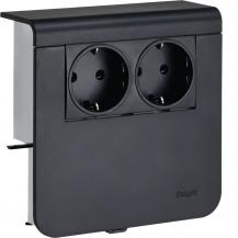 Hager Geräteträger 2 STD SL 20x80 gschwarz