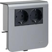 Hager Geräteträger 2 STD SL 20x80 Dekor Alu