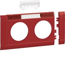 Hager Blende 2-fach STD OT 80mm beschr rot