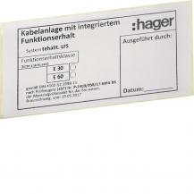 Hager Funktionserhaltetikett LFS