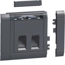 Hager Einbauset Daten 2 RJ45 Type 03 front gs