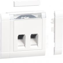 Hager Einbauset Daten 2 RJ45 Type 03 front vw