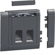 Hager Einbauset Daten 2 RJ45 Type 04 front gs