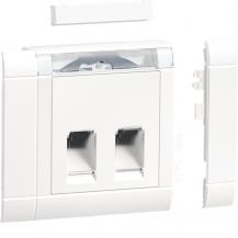 Hager Einbauset Daten 2 RJ45 Type 04 front vw